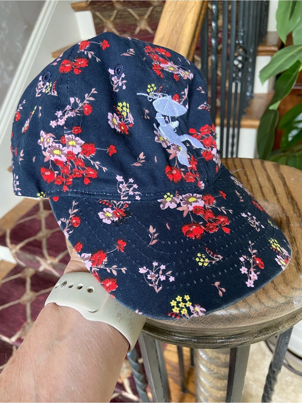 Elude Evolve New Orleans Jazz Fest Merch Floral Ponytail Hat Infinity Her Navy